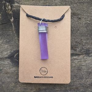 Purple Twisted Crystal Healing Chakra Necklace